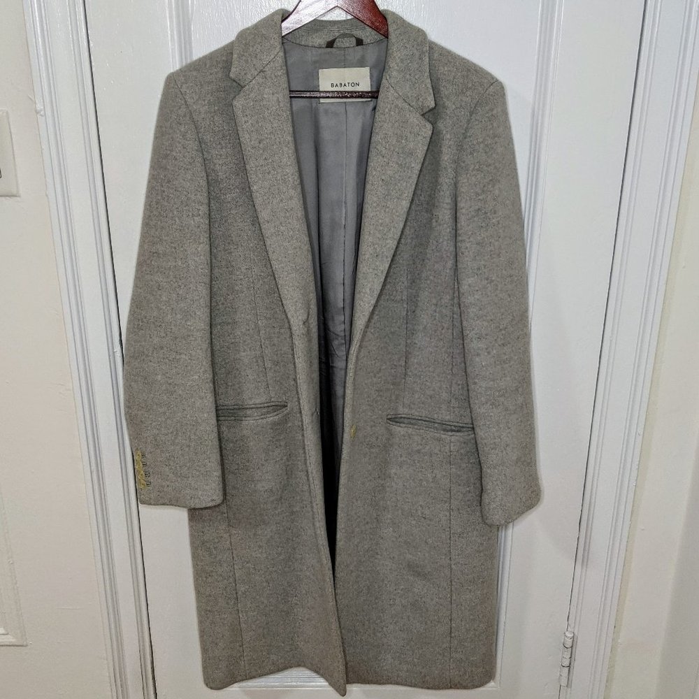 Babaton Stedman Wool/Cashmere Coat | Light Gray | M